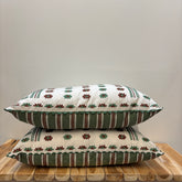 Cecilia green embroidered cushion